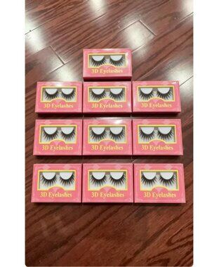 10PCS Soft 3D Faux Mink Lashes Lightweight Dramatic Eyelashes for Women